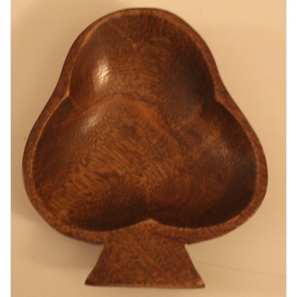 Club Shape Handmade Wood Bowl
